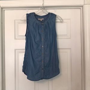 Banana Republic Blue Light Wash Denim Top